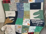 Patchwork EMLÉK-takaró babaruhából 